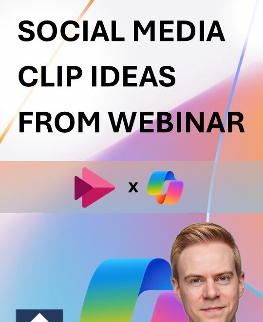 🎬 Turn a long-form webinar into short social clip ideas using Copilot.